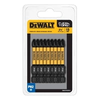 Set 15 Puntas Phillips#2 2-1/4” Flextorq Dwaf2Ph2Ir15 Dewalt Negro 12X7X3