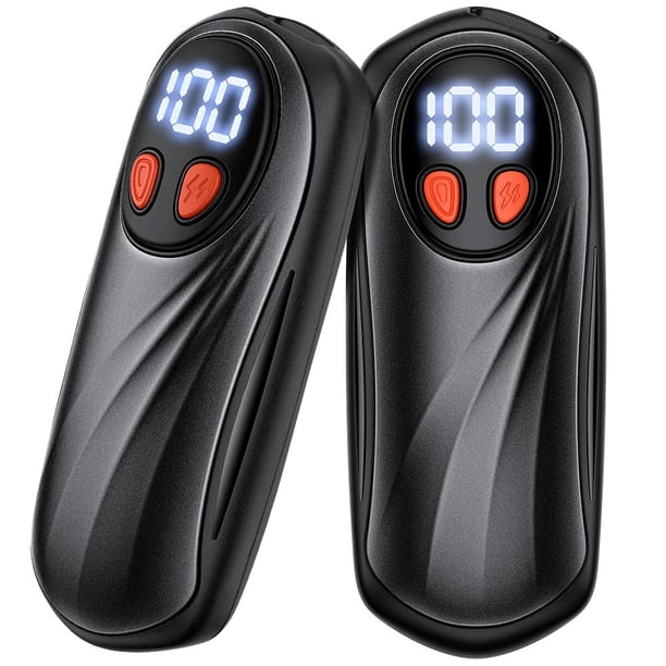 Calentadores de manos KiLeap recargables, 6000 mAh, paquete de 2 con pantalla de batería