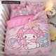 thumbnail image 1 of Sanrio Cartoon Duvet Cover My Melody New Sweet and Cute Princess Style Quilt Cover Three-piece Set Full Size for Bedroom Decor Bed Sheets, 1 of 5