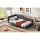 thumbnail image 3 of Twin Size Upholstered Daybed with Headboard and Armrest, Support Legs, Grey, 3 of 3