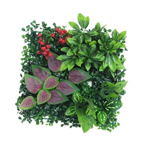 Magideal - Panel De Césped Artificial De 9,8X9,8 Pulgadas, Telón De Fondo De Pared, Decoración De Pared Decorativa Realista Para Fiesta, Boda, Accesorio De Patio Estilo G