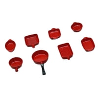 Bothyi - Casa De Muñecas En Miniatura Accesorios De Cocina 1 6 Escala Plato Tazón Adultos Niños Rojo