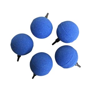 Ioensy - 5 Bolas De Piedra Difusora De Aire Para Acuario De 50 Mm, Color Azul, Para Difusor De Oxígeno Profesional Pequeño.