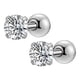 thumbnail image 1 of Rainbow Flower Heart Screw Back Earrings for Women - Hypoallergenic and Comfortable Cartilage Earrings with Dangling Design, 1 of 5