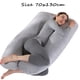 thumbnail image 5 of Almohada para embarazadas, almohada en forma de U desmontable y lavable, cojín grande, almohada de cintura, 5 of 5