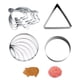 thumbnail image 1 of Juego de cortadores de galletas ROBOHOOK, 8 piezas, acero inoxidable, 1 of 7