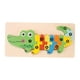 thumbnail image 1 of Rompecabezas De Animales De Madera Coloridos Rompecabezas De Números De Cocodrilo De Madera Para Regalos De Niños, 1 of 5