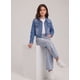 thumbnail image 2 of Chaqueta Jeans Con Brillo Ni a Mezclilla Strass Corta, 2 of 3
