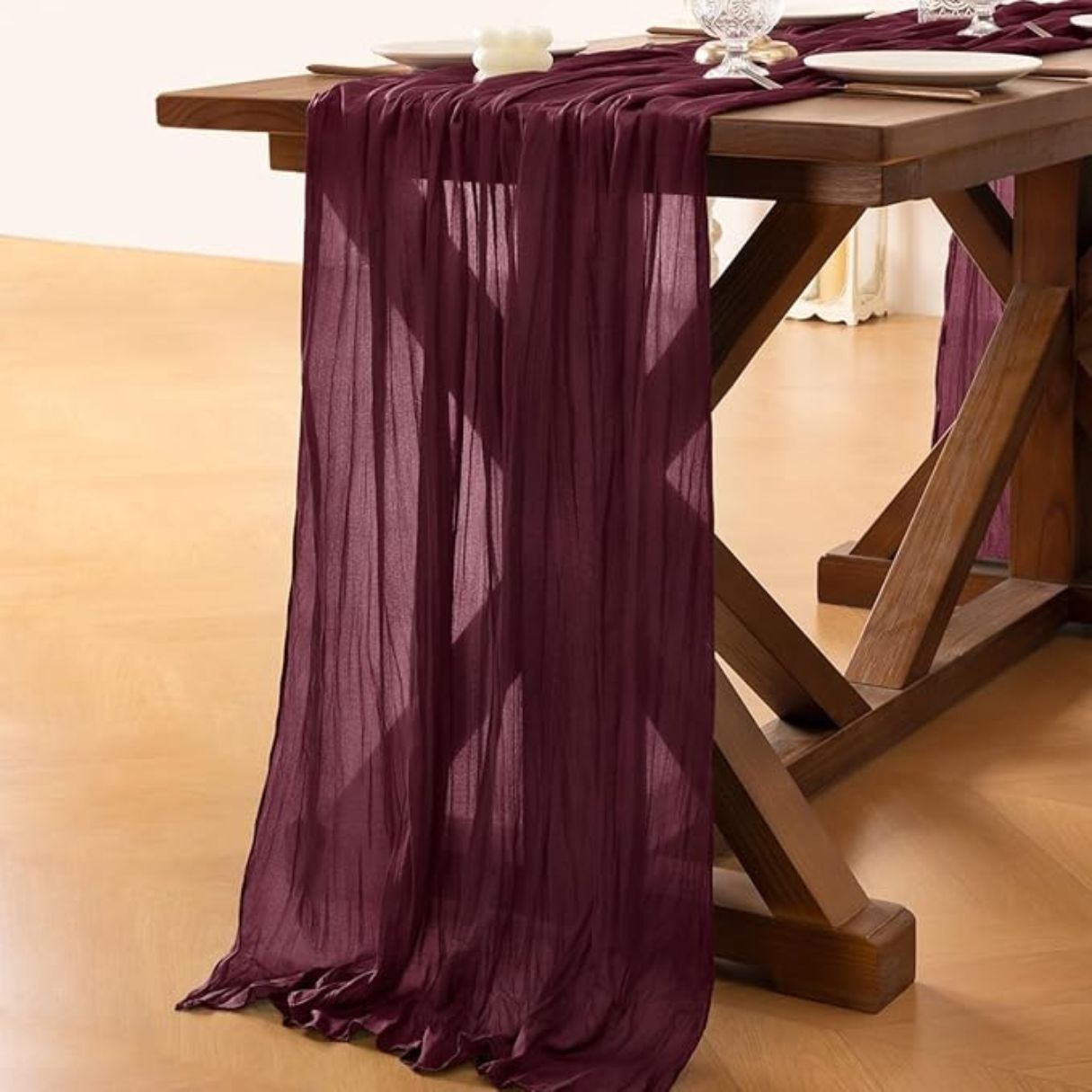 Aura Zeus - Camino De Mesas Gasa Rectangular Mantel Centro Tela 300 X 90 Cm Az