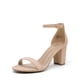 thumbnail image 1 of Sandalias Dream Pairs Chunk de tacón bajo para mujer, talla 8, color nude, 1 of 6