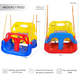 thumbnail image 2 of Columpio Silla 3 En 1 Ajustable Portátil Niños Asiento Bebé, 2 of 9