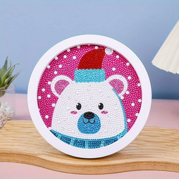 Children's Educational Toys Artificial Diamond Painting DIY Accessories Kit With Round Photo Frame