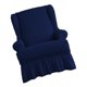 thumbnail image 5 of Funda De Butaca Universal Seersucker Wingback Con Faldas Con Volantes Azul, 5 of 5