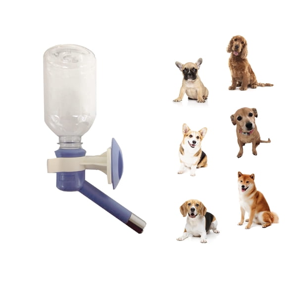 Botella/comedero Choco Nose sin goteo para perros y gatos, 300 ml, azul