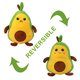 thumbnail image 1 of Juguete de peluche Silverback Commerce Avocado reversible Mood, 1 of 4