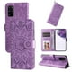 thumbnail image 2 of Funda tipo cartera FOXDOCK para Samsung Galaxy S20 Plus , diseño girasol en relieve, cuero PU, cierre magnético, soporte y tarjetero, 2 of 5