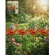 thumbnail image 1 of Estaca jardín flor metal hecha mano con baño abejas decoración exterior regalo polinizadores, 1 of 8