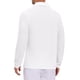 thumbnail image 3 of INSPIRE CHIC Camisa Polo de Hombre con Patrón Piqué de Manga Larga en Contraste de Color para Golf L Blanco, 3 of 6