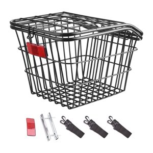 Ioensy - Cesta Trasera Para Bicicleta Iro, Estante De Carga Para Bicicleta, Accesorios Para Montar, Bicicletas De Ciclismo, Negro Con Tapa