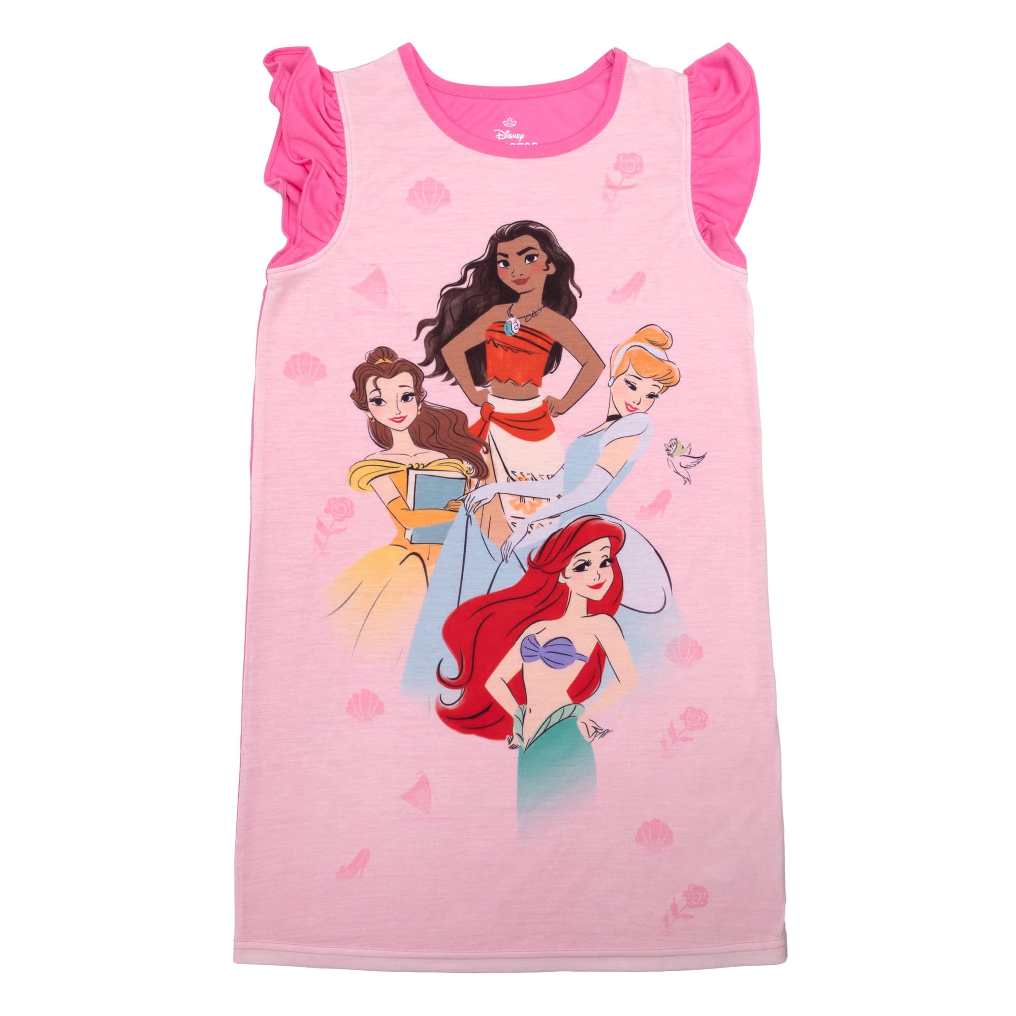 Camisón Para Niñas Disney Princesas Pijamas Suaves Talla 6