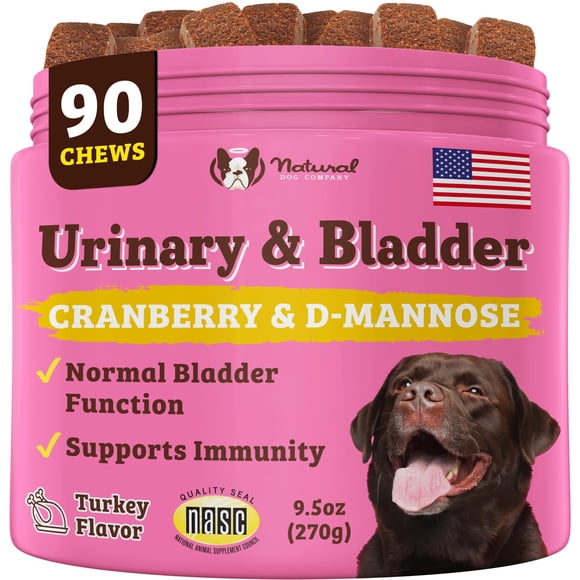 Suplemento Natural Dog Company con arándanos rojos para perros, 90 comprimidos masticables
