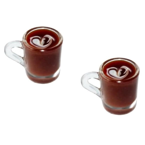 Tazas de Café Miniatura Sluswallow – Pack de 2 para Decorar Casa de Muñecas