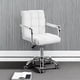 thumbnail image 5 of Silla de oficina Furmax Vanity con ruedas de piel sintética blanca, 5 of 8