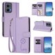 thumbnail image 2 of Funda Cartera Trébol para Motorola Edge 2024 5G con Ranuras Tarjetas y Carga Inalámbrica Morado claro, 2 of 6