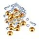 thumbnail image 1 of kit de tornillos de guardabarros de parachoques de marco de matrícula para automóviles dorado, 1 of 5