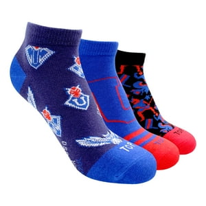 Top - Calcetines Cortos Algodón Niños Universidad De Chile Pack 3 C2 Talla 36-40