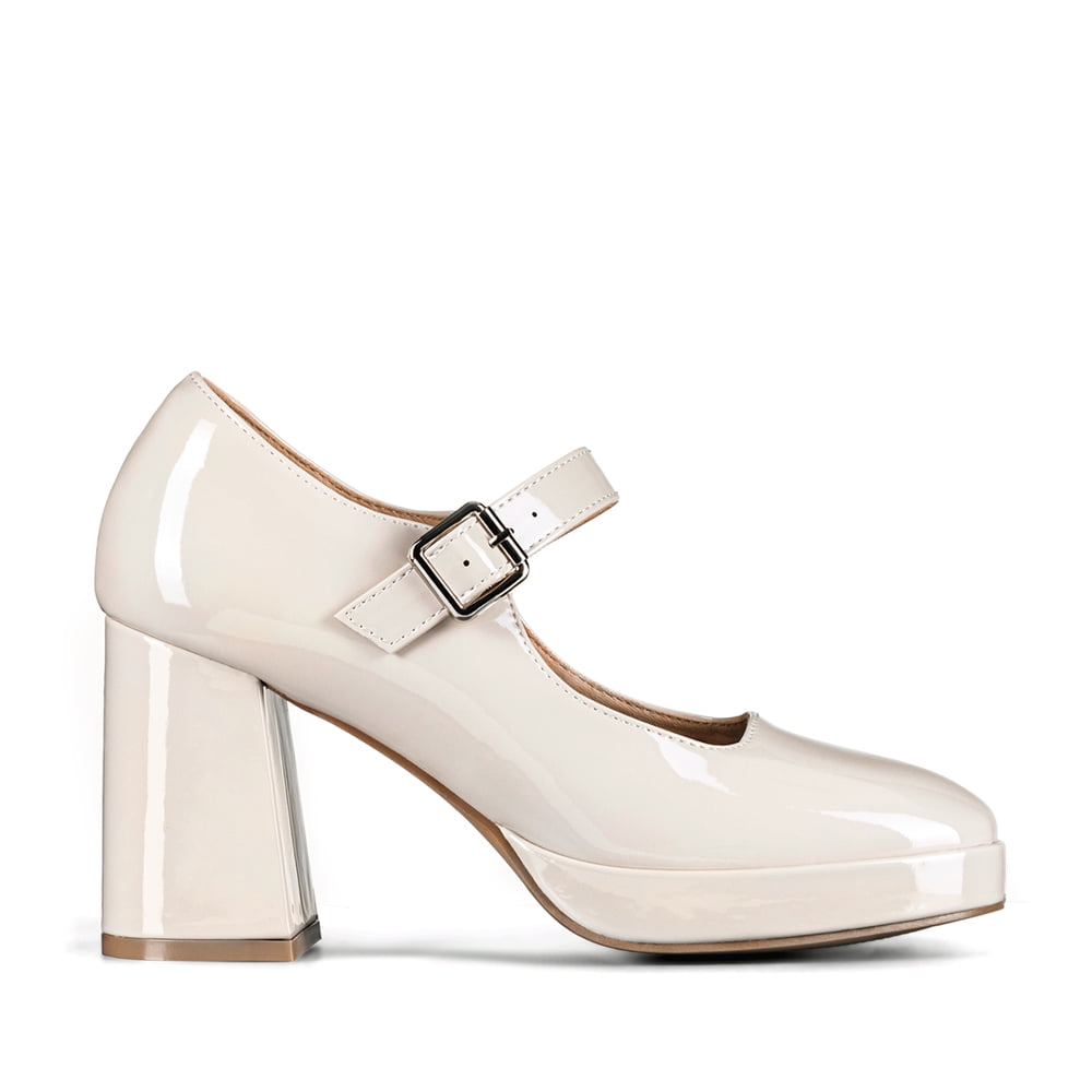 Zapato Mary Jane Tacones Elegante Charol Mujer Weide Yl83