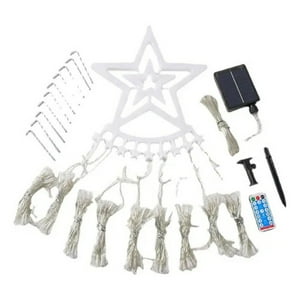 Genérico - Luces Led Cascada Árbol Mágico Con Estrella Superior Solar