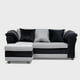 thumbnail image 1 of Seccional Reversible Izq Y Der Felpa Negro Tela Gris, 1 of 3