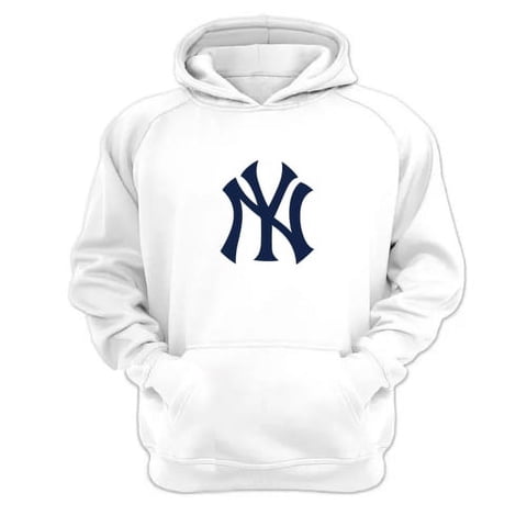 Genérico - Polerón Canguro New York Yankees Blanco Talla Xs Unisex