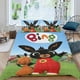thumbnail image 2 of Bing TV Conjunto de sábanas temático, trío de piezas, cómodo y amigable con la piel, diseño único, regalo de decoración para el hogar para familiares, amigos y fans,135cm *200cm, 2 of 6