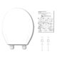 thumbnail image 5 of Asiento de inodoro IDEALHOUSE alargado 48 cm con cierre lento blanco, 5 of 7