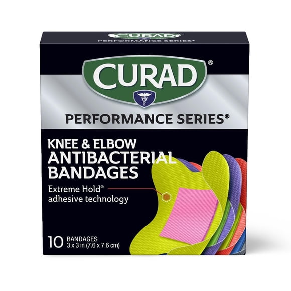Curitas CURAD Performance Series antibacterianas, 10 piezas