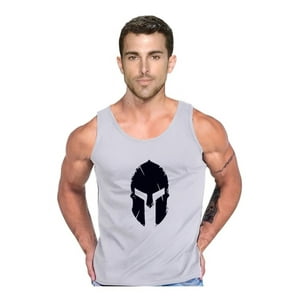 Persodesign - Polera Espartano Musculosa Gladiador Tank Gym Pesas Crossfit Talla Xl Gris Hombre
