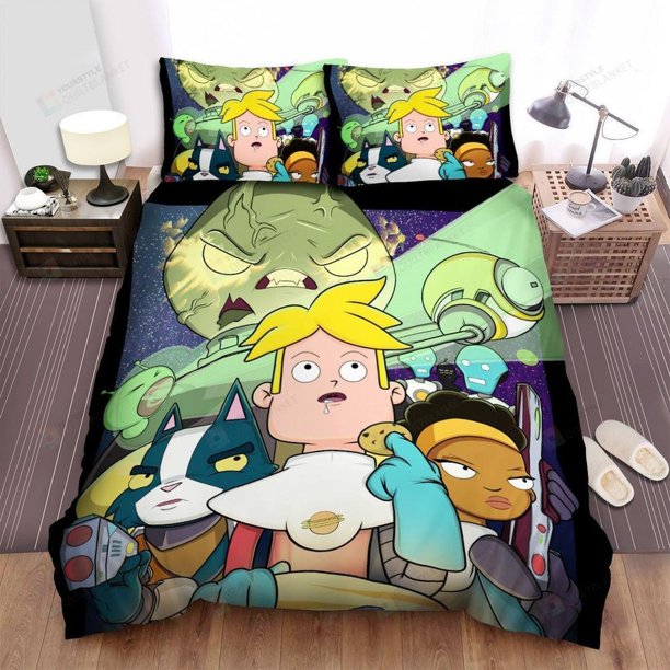 Final Space Main Characters Quilt Duvet Cover Set Bedclothes Double3-Piece Bedding Set