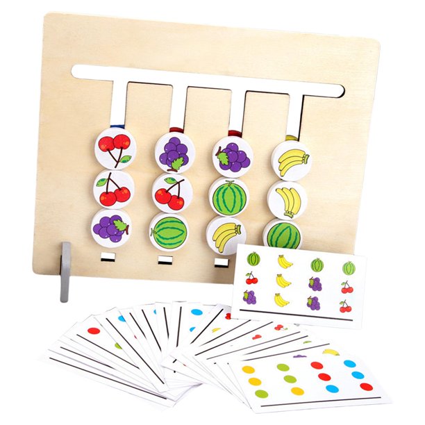 Montessori Slide Puzzle Toy Game Jigsaw Actividades de aprendizaje preescolar Rompecabezas para viajes familiares Juguetes Niños pequeños, niños,