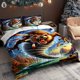 thumbnail image 1 of Raging Orc Tornado Apocalyptic Scene with Feather Accents and Lightning Innovative Cartoon Design for Single/Double Bed 1 Duvet Cover + 1/2 Pillowcases Soft Lig, 1 of 1