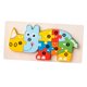 thumbnail image 5 of Rompecabezas De Números De Animales De Madera Rompecabezas De Madera Juguete De Animales Para Niños En Edad Preescolar Rinoceronte, 5 of 5