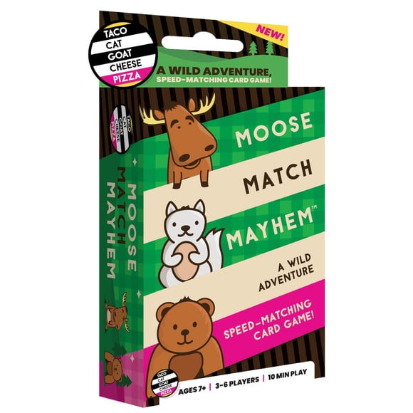Juego de cartas Dolphin Hat Games Moose Match Mayhem Kids 7+