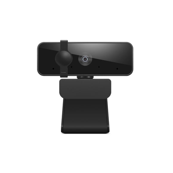 Cámara web Lenovo HD 1080p (300 FHD) negra con gran angular de 95°