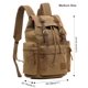 thumbnail image 2 of Mochila HuaChen Vintage Canvas con detalles en piel M32 Brown, 2 of 6