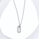 thumbnail image 2 of Collar Cadena Fina Con Dije Circular En Pavé, Plata 925 Plateado, 2 of 5