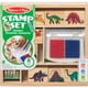 thumbnail image 1 of Melissa & Doug Wooden Stamp Set Dinosaurs, 8 sellos y 5 lápices de colores, 1 of 3