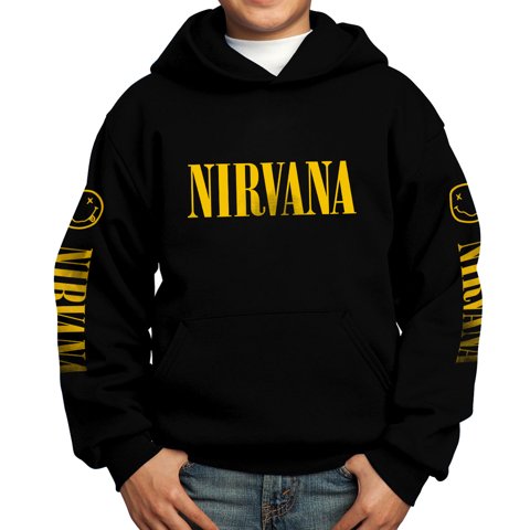Bagustore - Polerón Estampado Nirvana Logo