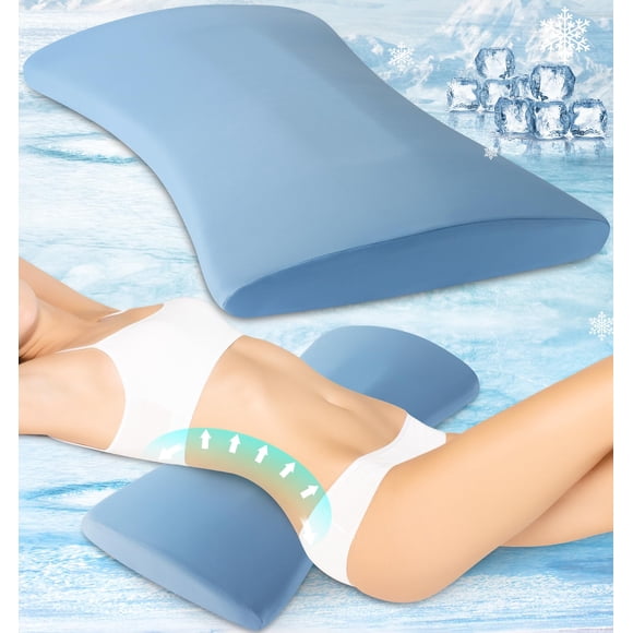 Almohada de soporte lumbar Vamorry de espuma viscoelástica con funda refrescante