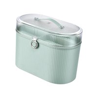 Magideal - Caja De Almacenamiento Multifuncional, 2 Compartimentos Con Tapa Y Asa, Portátil Para Niños, Juguetes, Papelería, Artículos Pequeños, Oficina Familiar Verde